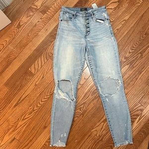 Abercrombie Curve Love High Rise Super Skinny Ankle Jeans
